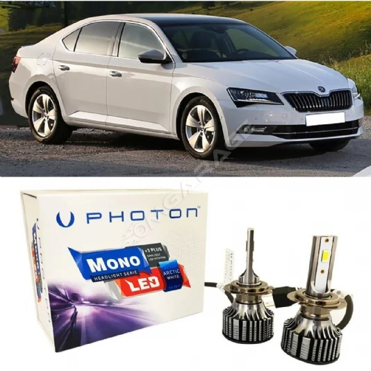 Skoda Superb 3 Led Xenon Sis Farı Ampulü H8 Mono Yeni Seri Beyaz 2015+