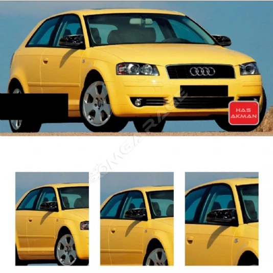 Audi A3 8p Batman Yarasa Ayna Kapağı Piano Black 2003 2004 2005 2006 2007