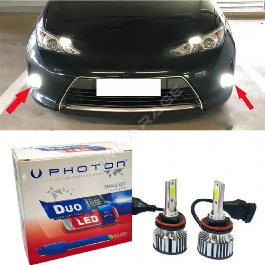Toyota Auris Led Xenon Sis Farı Ampulü H16 Duo Yeni Seri Beyaz 2012+