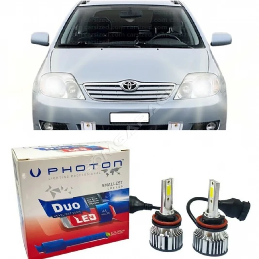 Toyota Corolla E120 Led Xenon Kısa Far Ampulü H7 Duo Yeni Seri Beyaz 2002-2008