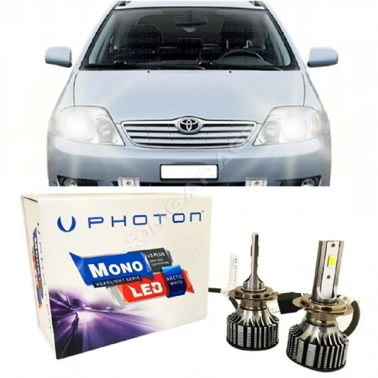 Toyota Corolla E120 Led Xenon Uzun Far Ampulü HB3 Mono Yeni Seri Beyaz 2002-2008