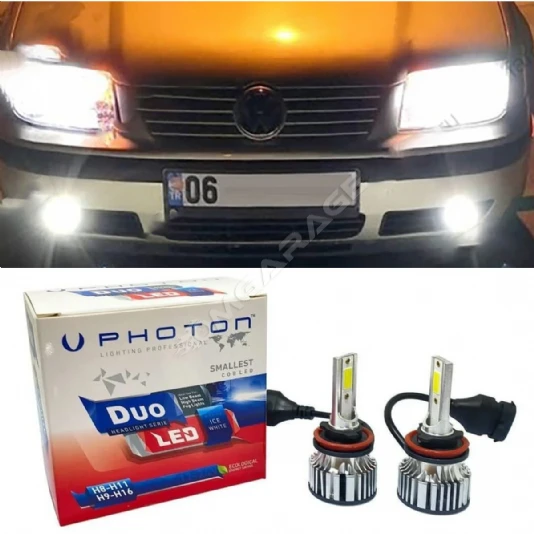 Vw Bora Led Xenon Sis Farı Ampulü H3 Duo Yeni Seri Beyaz
