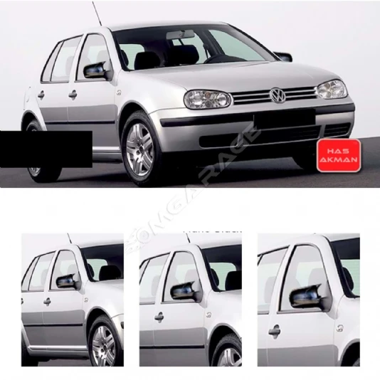 Vw Golf 4 Batman Yarasa Ayna Kapağı Piano Black 1997 1998 1999 2000 2001 2002 2003 Uyumlu