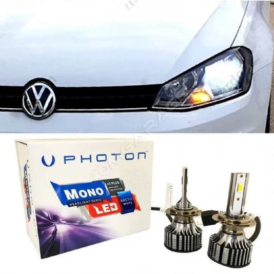 Vw Golf 7 Led Xenon Kısa Far Ampulü H7 Mono Yeni Seri Beyaz 2012-2017