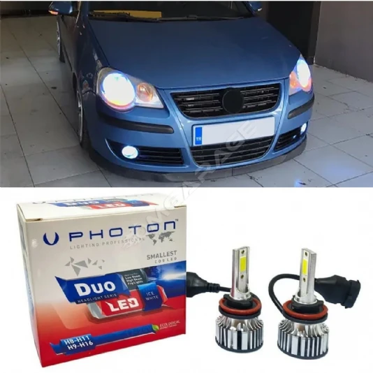 Vw Polo Mk4 Led Xenon Uzun Far Ampulü H1 Duo Yeni Seri Beyaz 2000-2010