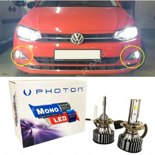 Vw Polo Mk6 Led Xenon Sis Farı Ampulü H8 Mono Yeni Seri Beyaz 2017+