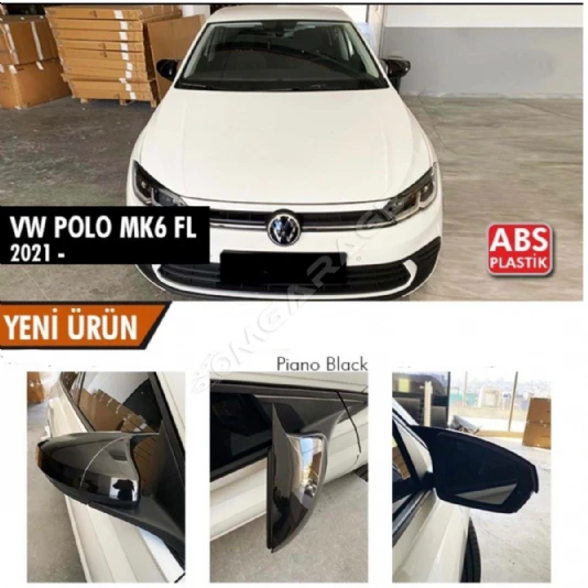 Vw Polo Mk6.5 Makyajlı Kasa Batman Yarasa Ayna Kapağı Piona Black 2021 Ve Üstü