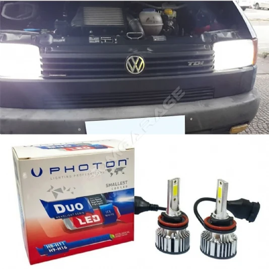 Vw Transporter T4 Led Xenon Uzun + Kısa Far Ampulü H4 Duo Yeni Seri Beyaz Uyumlu