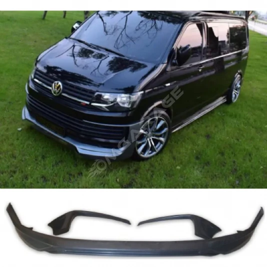 Vw Transporter T7  ABT 3 Parça Ön Ek Karlık Mat Siyah Plastik