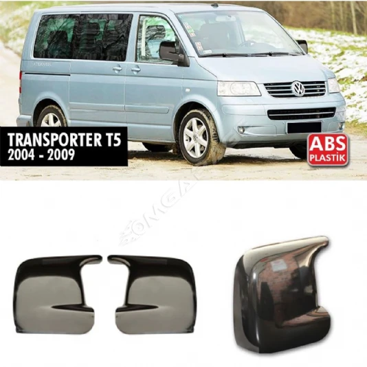 Wv T5 Transporter Batman Yarasa Ayna Kapağı Piona Black 2004 - 2009 Arası Kasalara 2 Adet