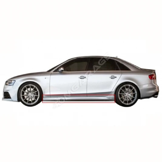 Audi A4 B8 Rs4  Marşpiyel Seti Mat Siyah Plastik 2008 2009 2010 2011 2012 2013 2014 2015