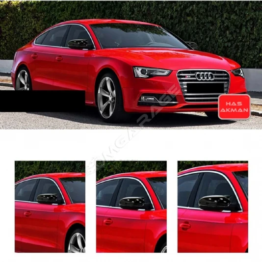 Audi A5 B8  Batman Yarasa Sinyalli Ayna Kapağı Piano Black 2009 2010 2011 2012 2013 2014 2015
