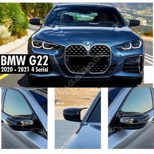 Bmw 4 Serisi G22 Batman Yarasa Ayna Kapağı Piano Black 2020 Ve Üzeri