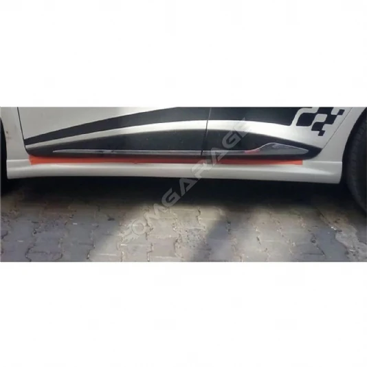 Ford Fiesta Mk6 Aero Yan Marşpiyel Seti Plastik Mat Siyah 2008 - 2017 Uyumlu