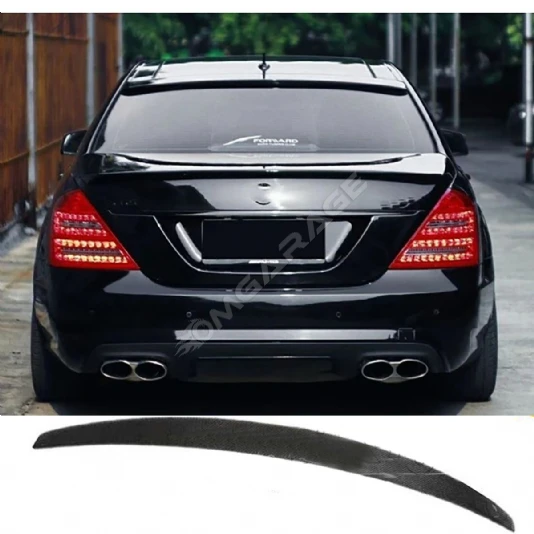 Mercedes S W221 Bagaj Üstü İthal Spoiler Parlak Siyah Plastik Spoyler