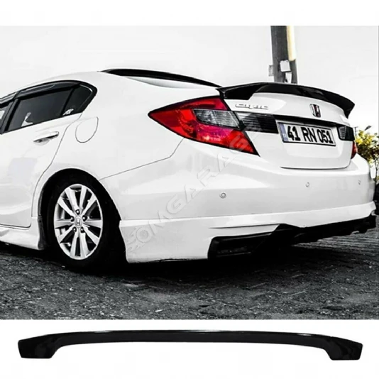 Honda Civic  Fb7 Amerikan Bagaj Üstü İthal Spoiler Parlak Siyah Plastik Spoyler