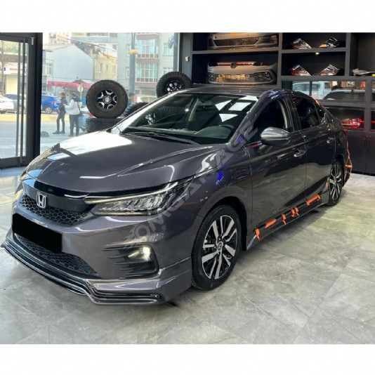 Honda City 2022 2023 Yan Marşpiyel Seti Mat Siyah Plastik 2 Adet