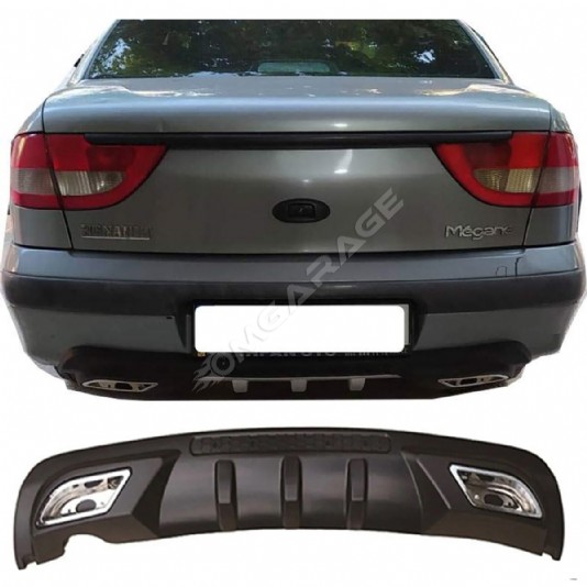 Renault Megane 1 Difüzör Difizör Siyah + Kare Egzoz Görünüm C Tip