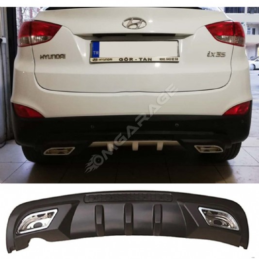 Hyundai ix35 Difüzör Difizör Siyah + Kare Egzoz Görünüm C Tip