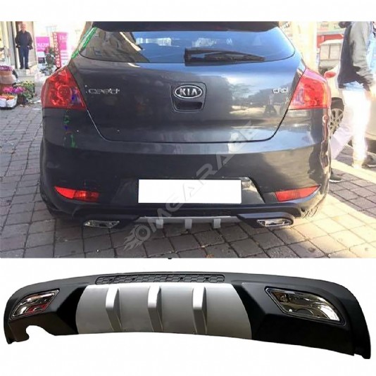 Kia Ceed Difüzör Difizör Gri + Kare Egzoz Görünüm C Tip 2008 - 2012