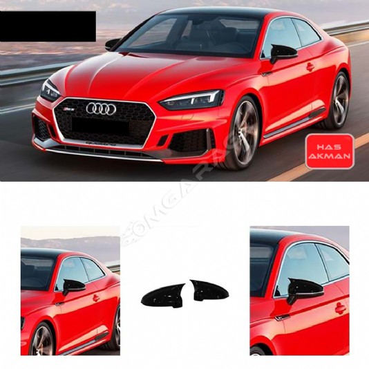 Audi A5 B9 Batman Yarasa Sinyalli Ayna Kapağı Piano Black 2016 2017 2018 2019 2020