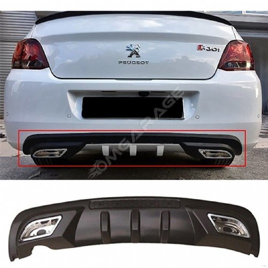 Peugeot 301 Difüzör Difizör Siyah + Kare Egzoz Görünüm C Tip
