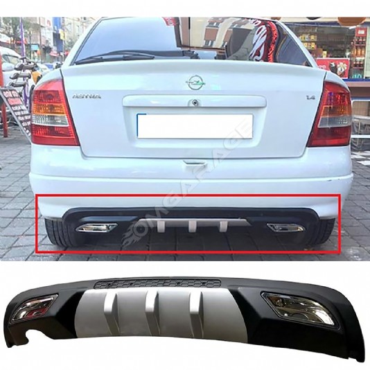 Opel Astra G Difüzör Difizör Gri + Kare Egzoz Görünüm C Tip 1998 - 2004