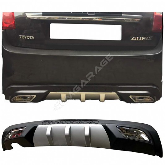 Toyota Auris Difüzör Difizör Gri + Kare Egzoz Görünüm C Tip