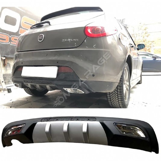 Fiat Bravo Difüzör Difizör Gri + Kare Egzoz Görünüm C Tip 2006-2016