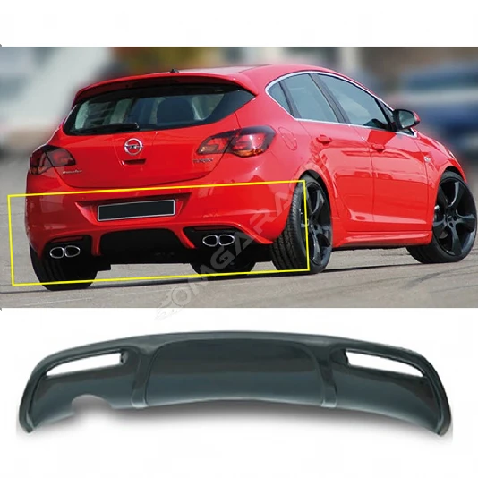 Opel Astra J HB irmsicher Arka Ek Difüzör Parlak Siyah 2009 2010 2011 2012 Arka-difizör-bodykit-ek