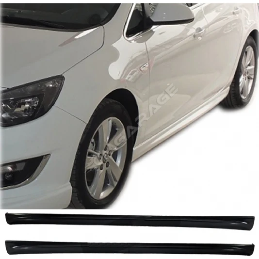 Opel Astra J HB R Yan Marşpiyel Seti Mat Siyah Plastik 2 Adet 2009-2015