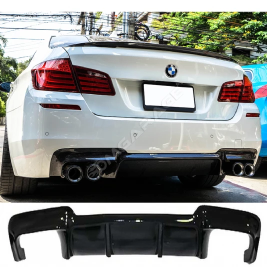 Bmw F10 Vorstainer Difüzör Difizör Plastik Parlak Siyah 2010-2017 Arka-bodykit-ek-karlık