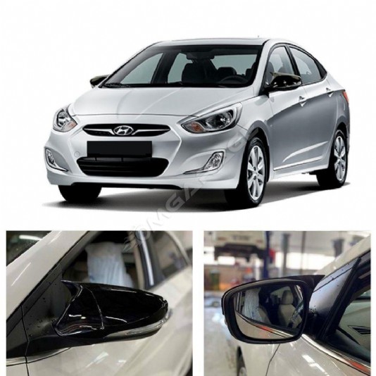Hyundai Accent Blue Sinyalli Batman Yarasa Ayna Kapağı Piano Black 2011 ve 2019 arası