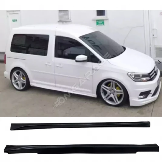 Vw Caddy Aero Yan Marşpiyel Seti Mat Siyah Plastik 2 Adet 2010-2020