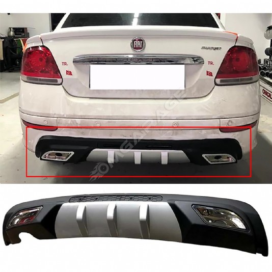 Fiat Linea Difüzör Difizör Gri + Kare Egzoz Görünüm C Tip