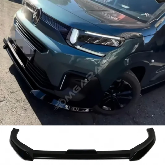 Citroen Berlingo Ön Lip Plastik Parlak Siyah karlık-ön-ek-bodykit 2023 2024 2025