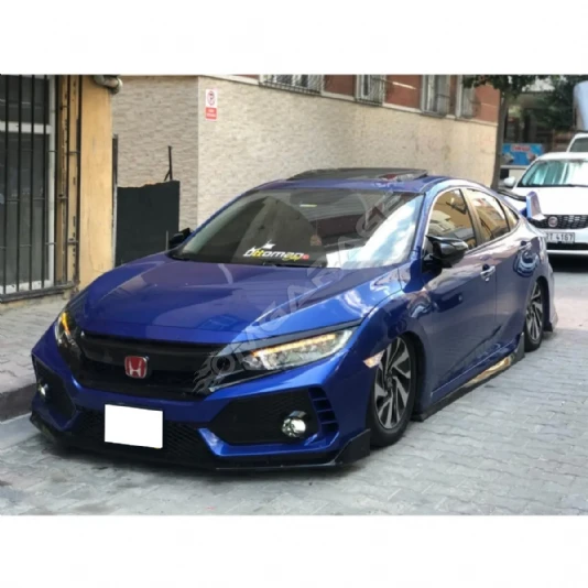 Honda Civic Fc5 Turbo Uyumlu Ön Lip Plastik Parlak Siyah karlık-ön-ek-bodykit