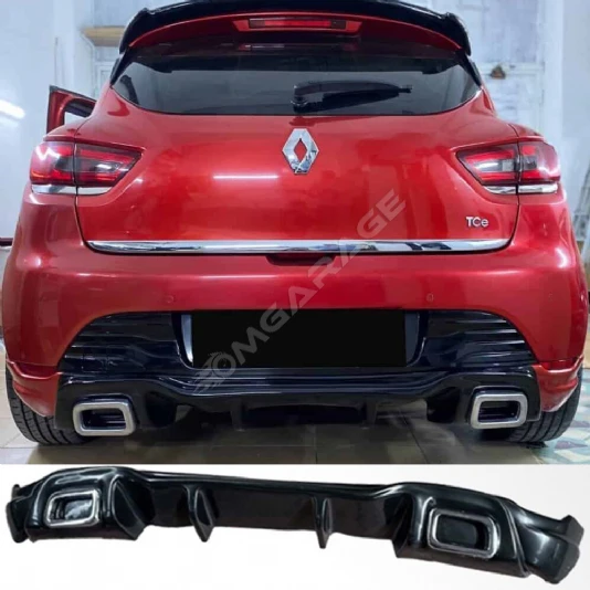 Renault Clio 4 Rs Arka Ek Difüzör Parlak Siyah 2012 2013 2014 2015 2016 Arka-difizör-bodykit-ek