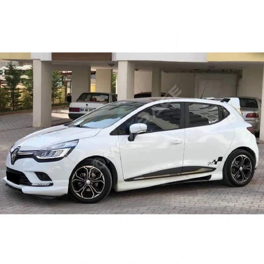 Renault Clio 4 Custom Yan Marşpiyel Seti Mat Siyah Plastik 2 Adet 2012-2019