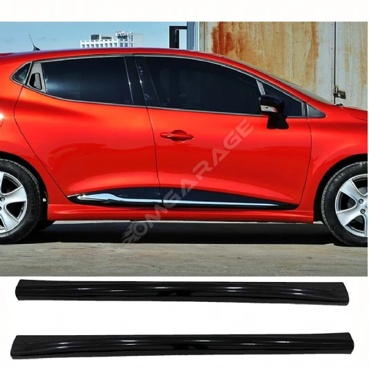 Renault Clio 4 R Yan Marşpiyel Seti Mat Siyah Plastik 2 Adet 2012-2019