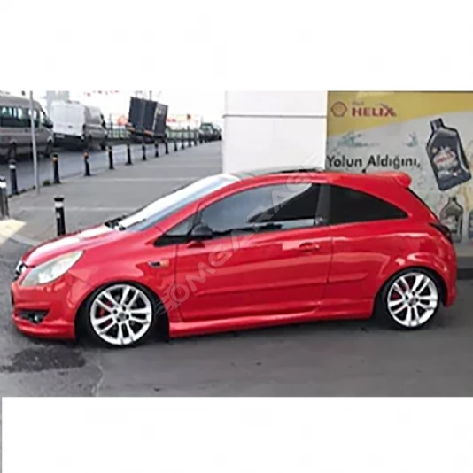 Opel Corsa D Tek Kapı Yan Marşpiyel Seti Mat Siyah Plastik 2 Adet 2006 - 2014
