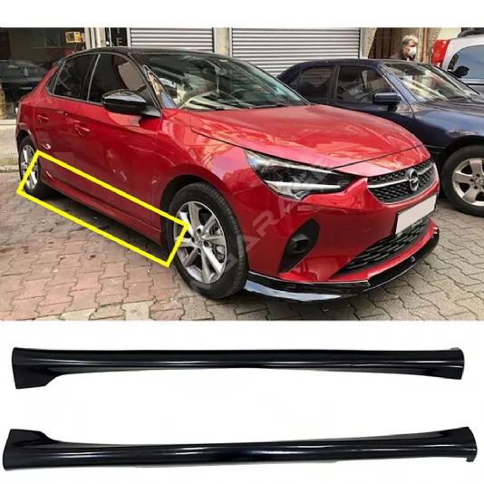 Opel Corsa F Yan Marşpiyel Seti Mat Siyah Plastik 2 Adet 2019 2020 2021 2022 2023 2024