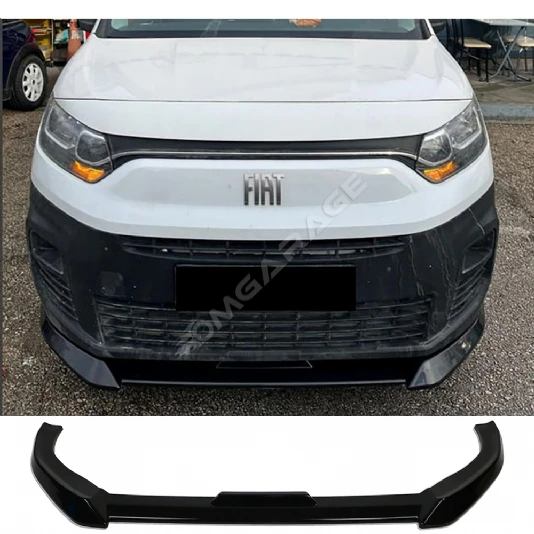 Fiat Doblo D5 Ön Lip Plastik Parlak Siyah karlık-ön-ek-bodykit 2023 2024 2025