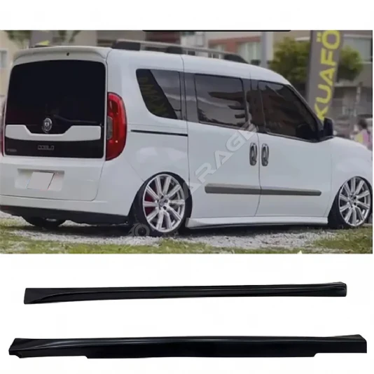 Fiat Doblo Aero Yan Marşpiyel Seti Mat Siyah Plastik 2 Adet 2009-2017