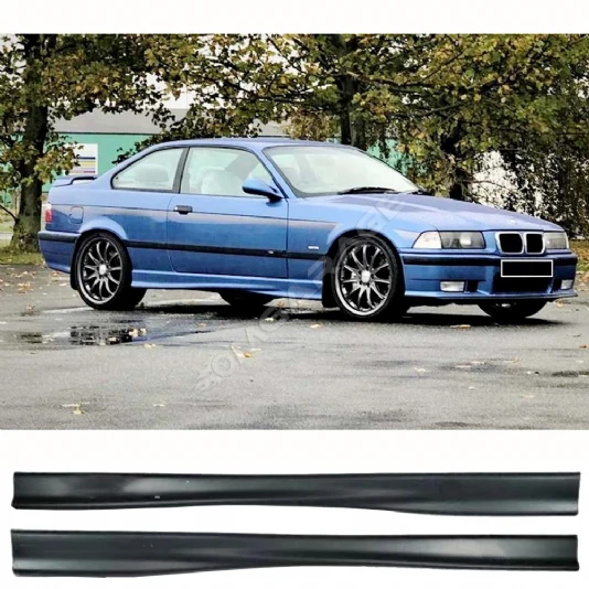 Bmw E36 3 Serisi M Technic Yan Marşpiyel Seti Mat Siyah Plastik 2 Adet 1990-2000