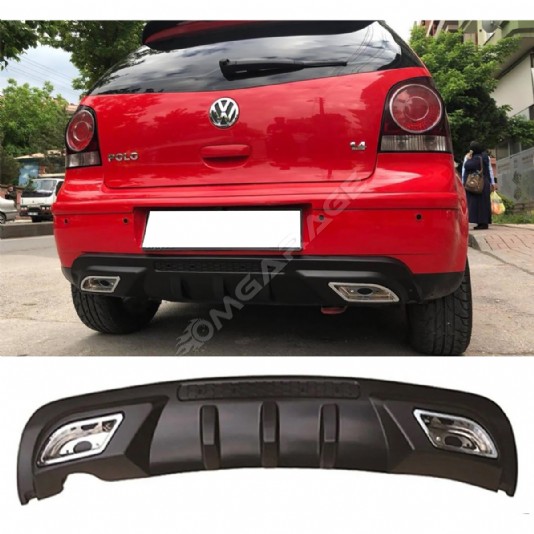 Vw Polo Difüzör Difizör Siyah + Kare Egzoz Görünüm C Tip 2002 - 2008