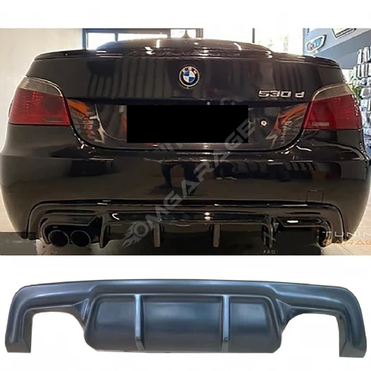 Bmw E60 Vorstainer Difüzör Difizör Plastik Parlak Siyah 2003-2010 Arka-bodykit-ek-karlık
