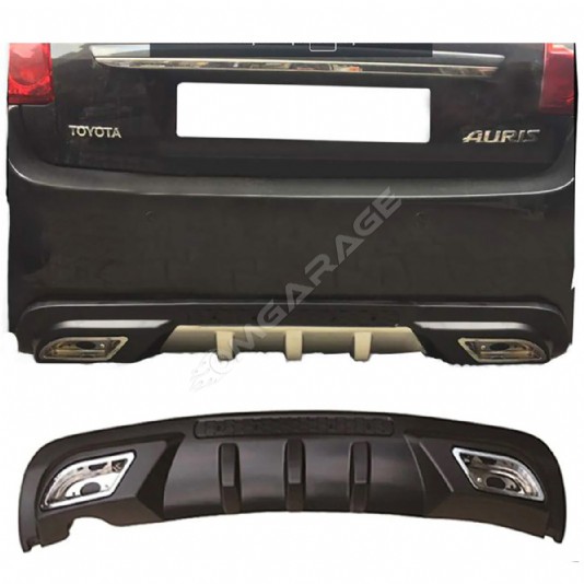 Toyota Auris Difüzör Difizör Siyah + Kare Egzoz Görünüm C Tip