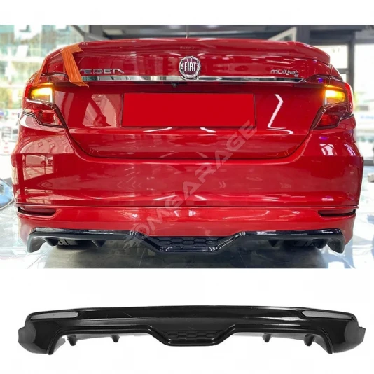 Fiat Egea Sedan Arka Ek Plastik Siyah Difüzör Karlık 2015-2021 Arka-bodykit-ek-karlık