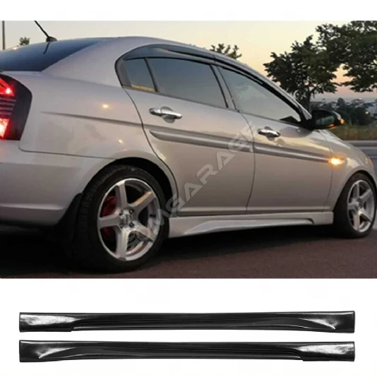 Hyundai Accent Era Yan Marşpiyel Seti Mat Siyah Plastik 2 Adet 2006 2007 2008 2009 2010